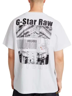 Barcode Back Graphic Loose T-Shirt
