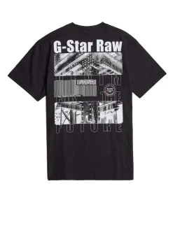 Barcode Back Graphic Loose T-Shirt