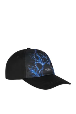 Black Cap With Blue Lightning