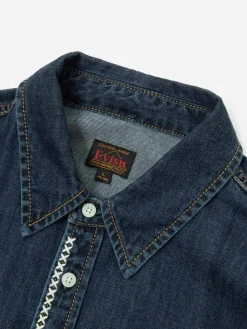 Brush Daicock Print Relax Fit Denim Shirt