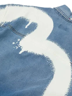 Camicia a maniche corte Graffiti Daicock Print Relax Fit Denim