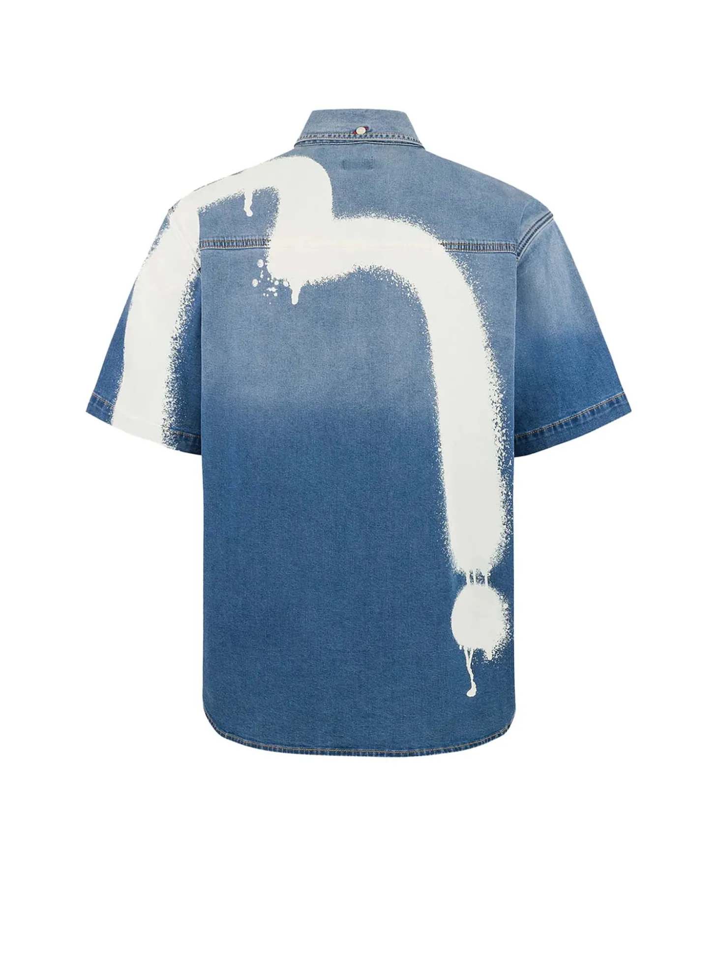 Camicia a maniche corte Graffiti Daicock Print Relax Fit Denim