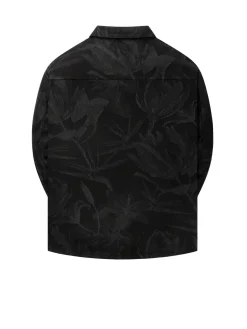Camicia Black Floral Laser Denim