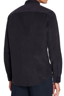 Camicia regular fit in cotone courdory