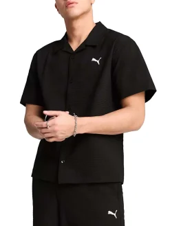 Camicia rilassata in seersucker da uomo