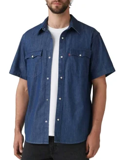Camicia western a maniche corte vestibilità rilassata