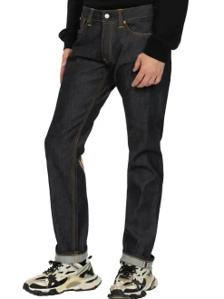 Crane Embrodiery Brocade Daicock Regular Straight Fit Jeans #2008