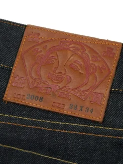 Crane Embrodiery Brocade Daicock Regular Straight Fit Jeans #2008
