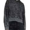 Felpa Washed Embossed Oversized