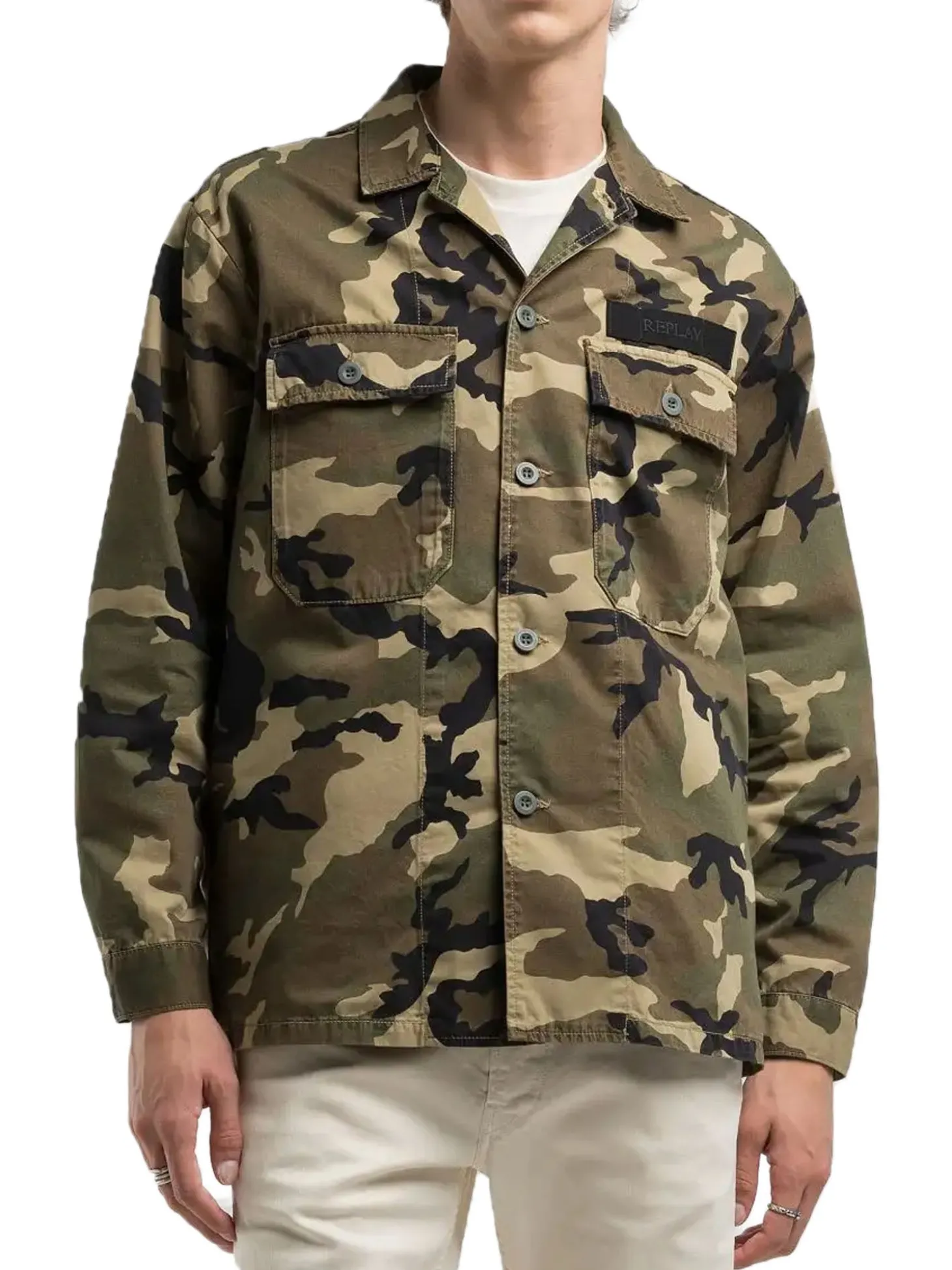 Giacca Camicia Camo