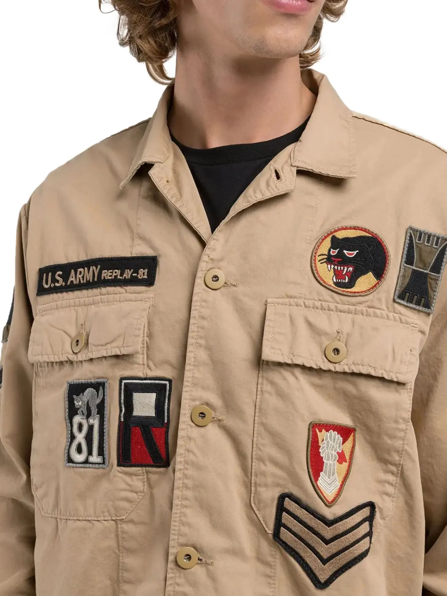 Giacca Camicia Patch