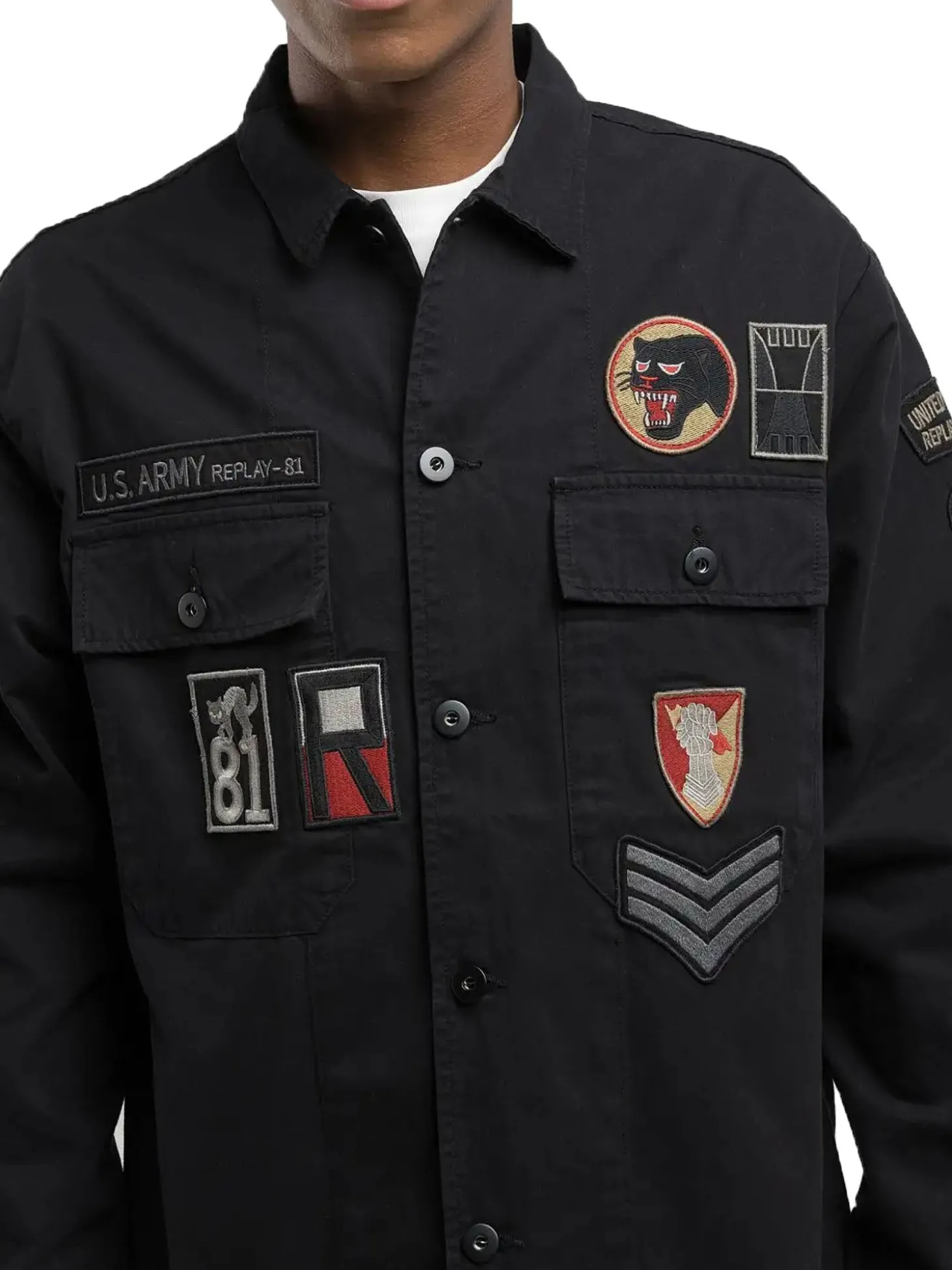 Giacca Camicia Patch