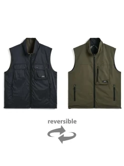 Gilet reversibile con doppia cerniera senza piumino