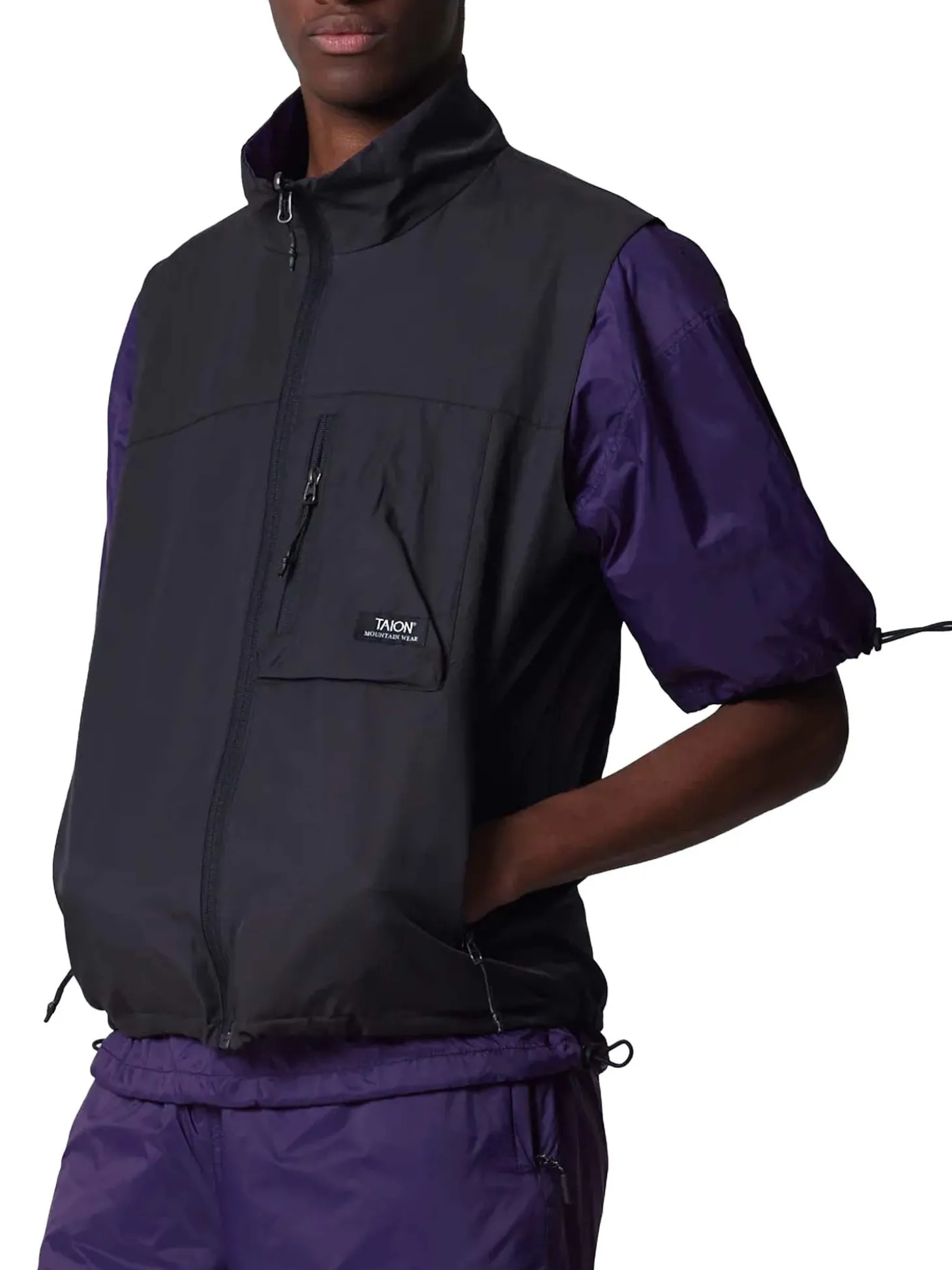 Gilet reversibile con doppia cerniera senza piumino