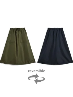Gonna militare reversibile senza piumino