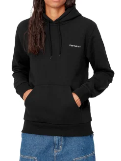 Hooded Script Embroidery Sweat