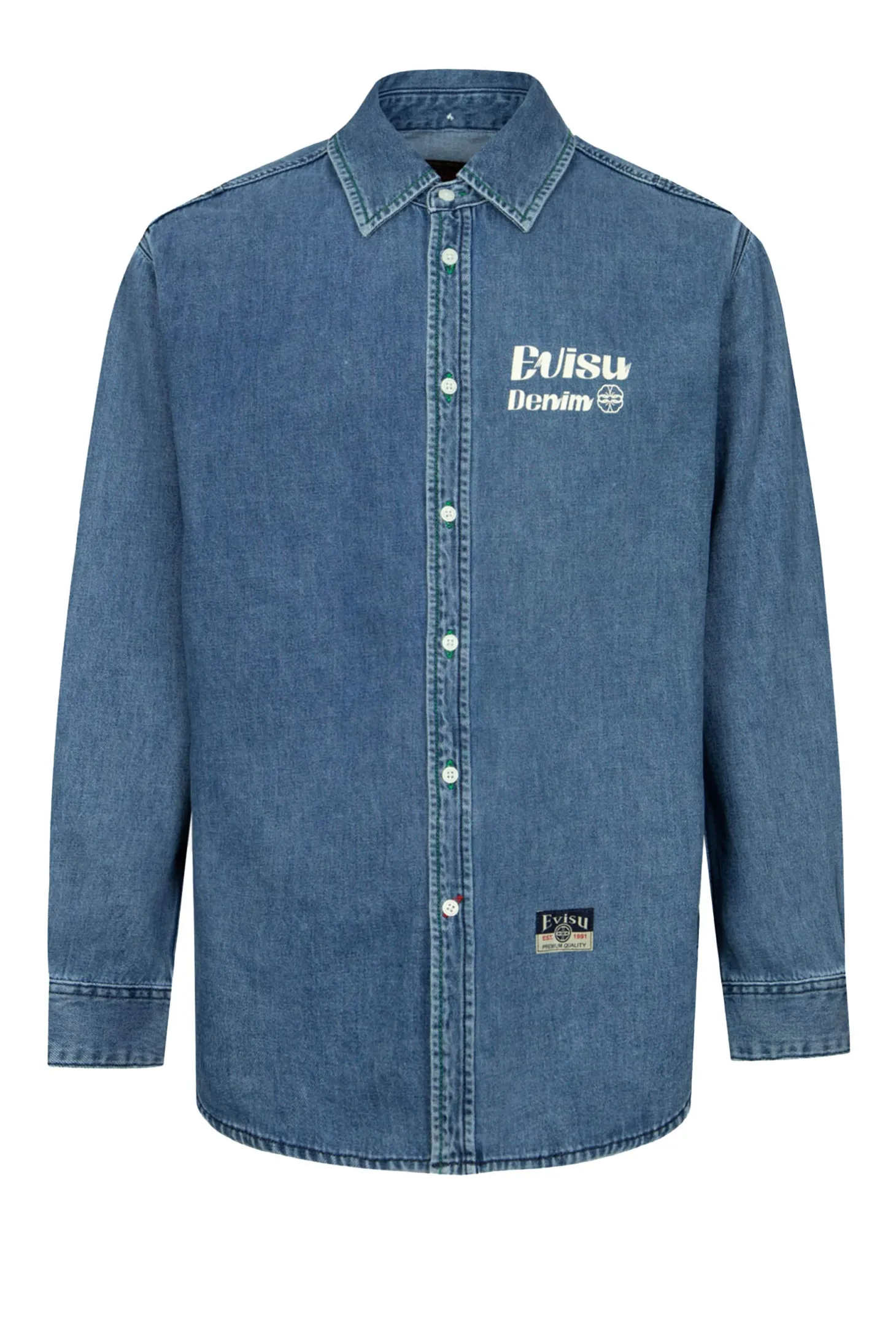 Ht, Brush Daicock Printed Denim Ls Shirt