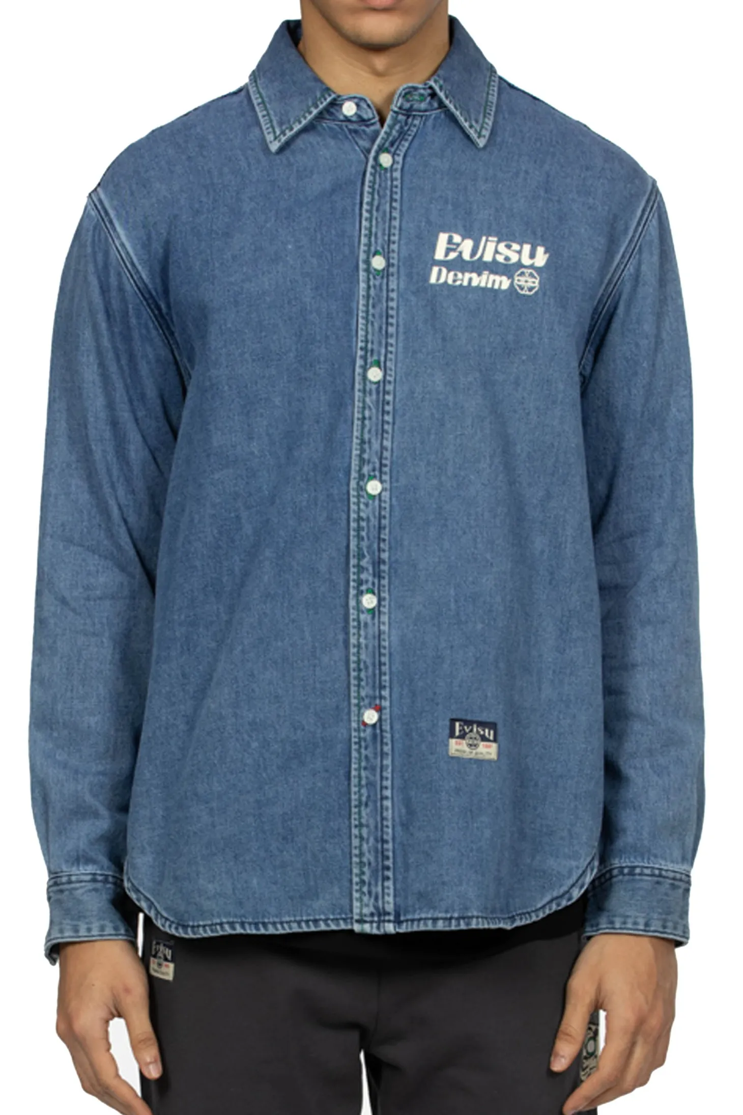 Ht, Brush Daicock Printed Denim Ls Shirt