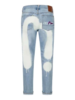 Jeans Carrot Fit con Stampa Daicock in Stile Graffiti 2017