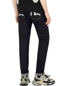 Jeans Carrot Fit con Tasche Stampate con Gabbiano Kamon 2017