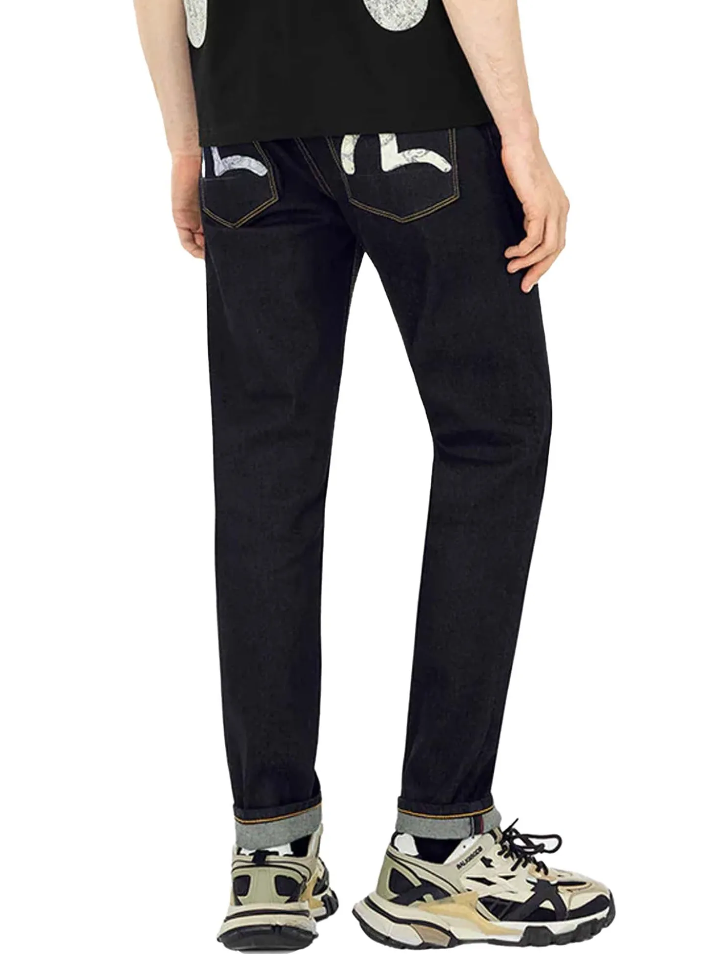 Jeans Carrot Fit con Tasche Stampate con Gabbiano Kamon 2017