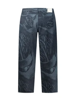 Jeans Mid Blue Denim Braids