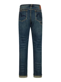 Jeans regular fit con ricamo gabbiano applicato 2000