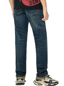 Jeans regular fit con ricamo gabbiano applicato 2000