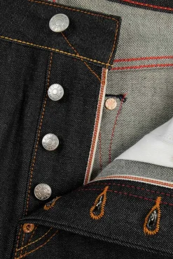 Kamon Brocade Applique Daicock Jeans