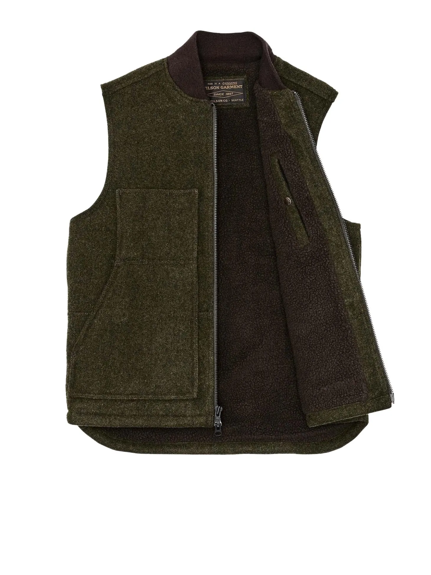 Lined Mackinaw Wool Work Vest