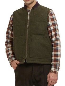 Lined Mackinaw Wool Work Vest