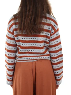 Maglione con motivo traforato