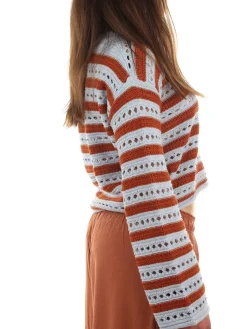 Maglione con motivo traforato