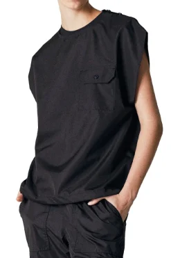 Military No Sleeve Cut Sew