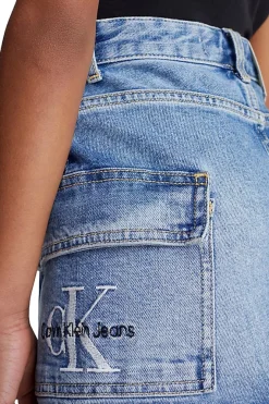 Minigonna Cargo Di Jeans Bambina