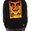 Obey Icon Stencil Flame Fleece