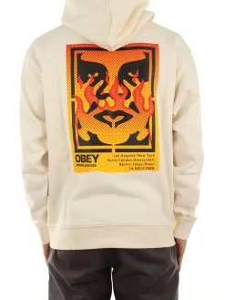 Obey Icon Stencil Flame Fleece