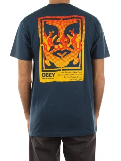 Obey Icon Stencil Flame Tee