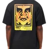 Obey Icon Stencil Flame Tee