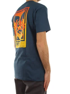 Obey Icon Stencil Flame Tee