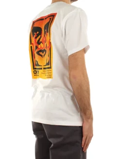 Obey Icon Stencil Flame Tee