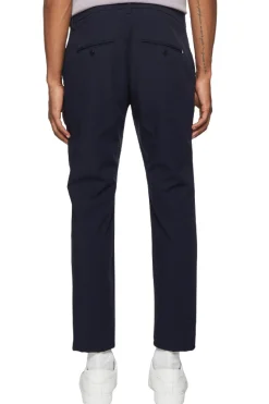 Pantalone Slim Chino Alfredo In Popeline Tecnico