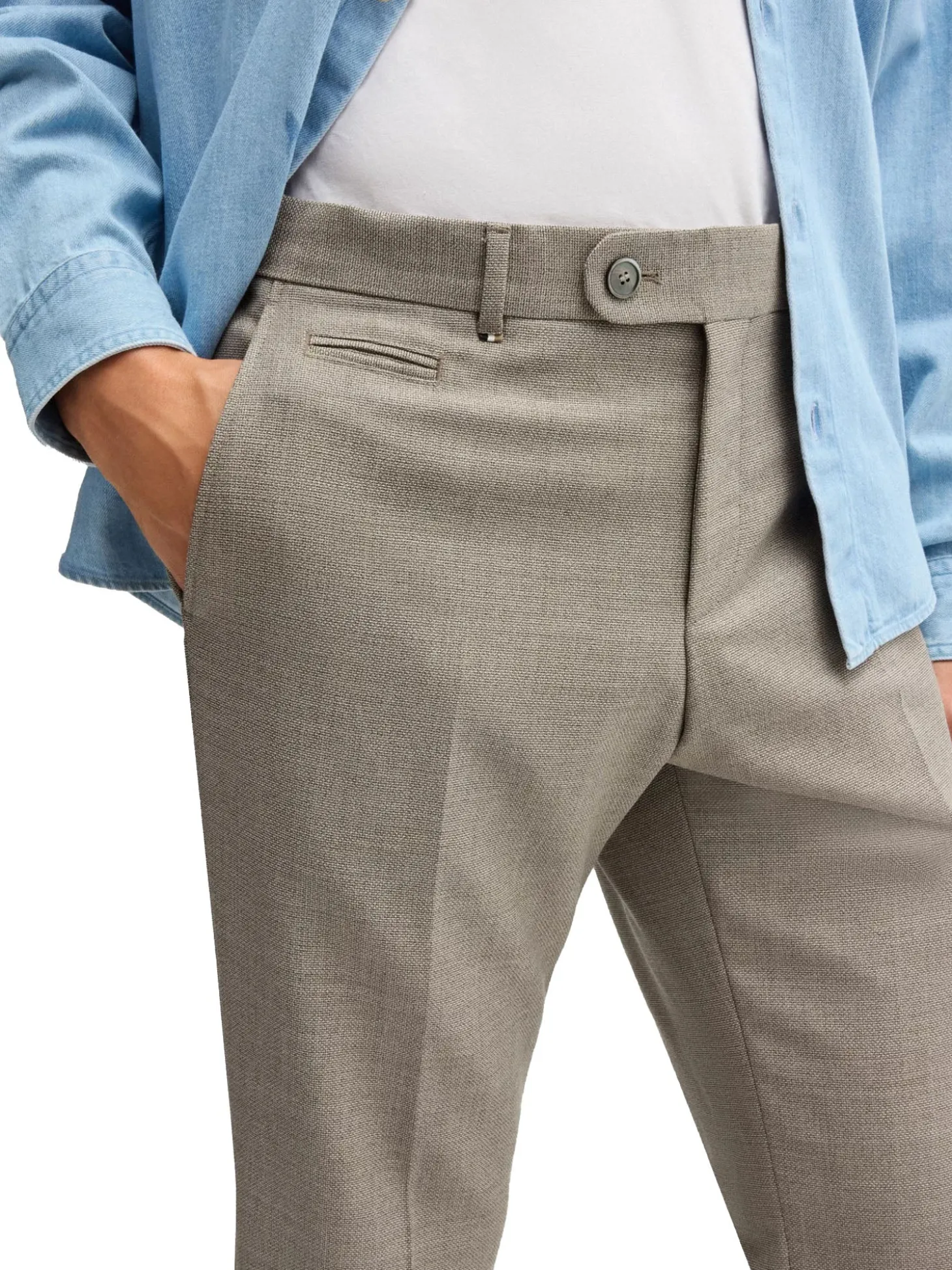 Pantaloni Slim Micromotivo