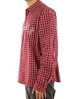 Patch Logo Plaid L/S Shirt