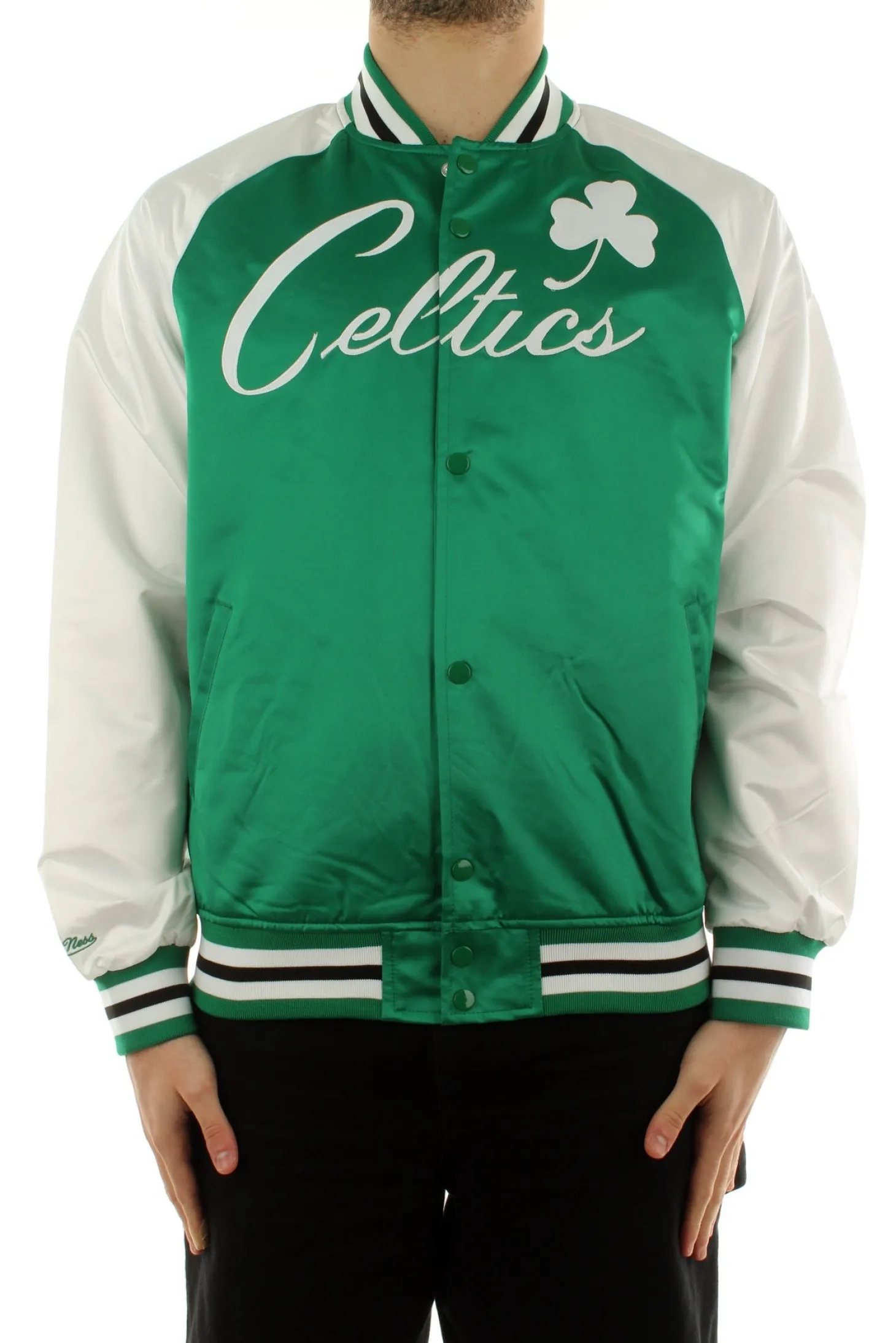Primetime Lw Satin Jacket Boston Celtics