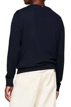 Pullover Con Bandierina Ricamata