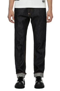Seagull Emb & Brocade Patch Jeans