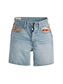 Short di jeans 501® Original a vita alta a metà coscia