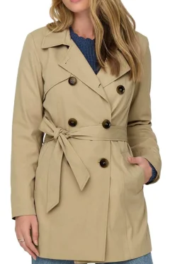 Short Solid Color Trenchcoat
