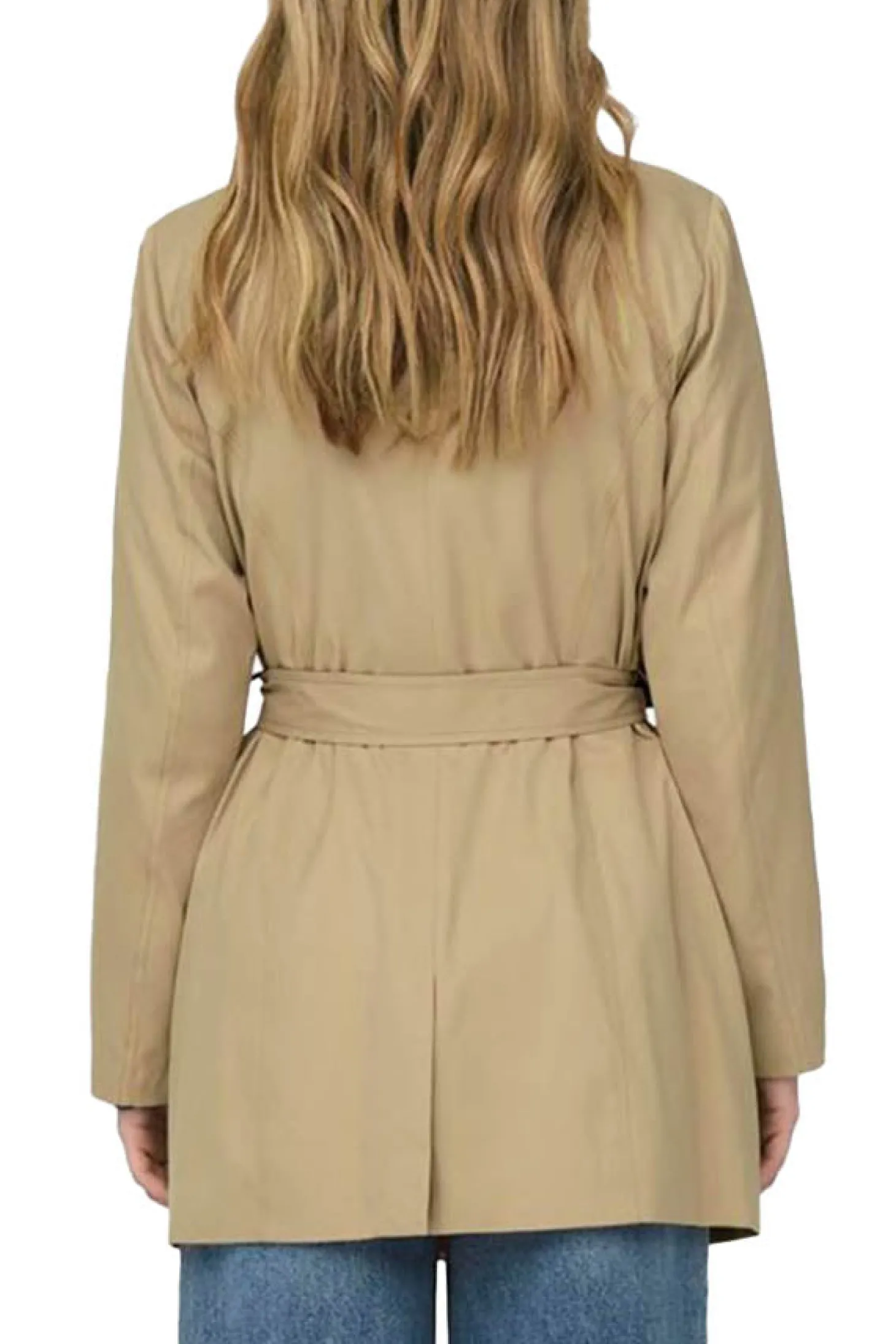 Short Solid Color Trenchcoat